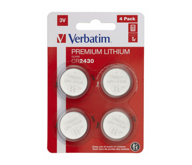 VERBATIM Premium Lithium CR2430 3V (4 szt.) 49534 - 1282383 - zdjęcie